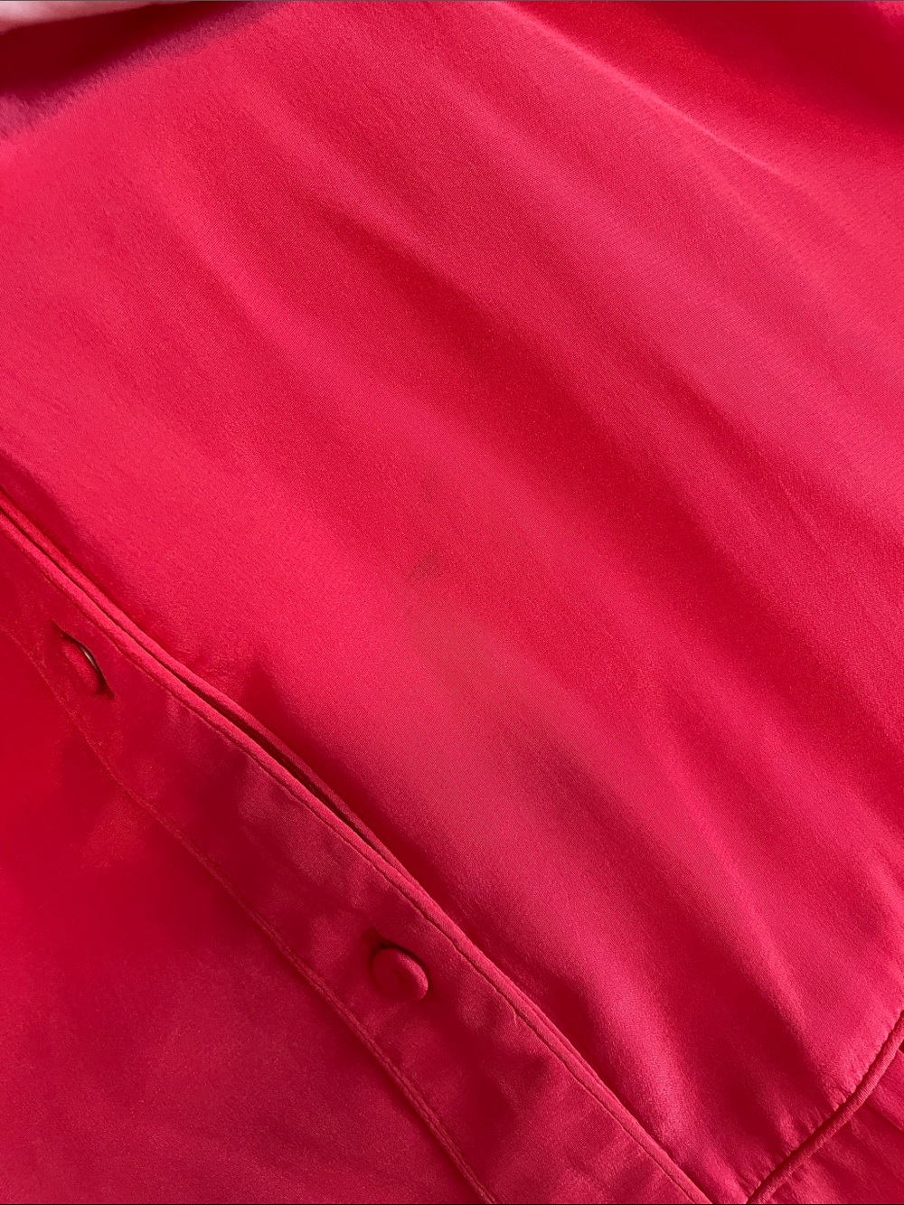 MIRTH LARGE Malmo 100% silk red long sleeve midi dress - Picture 9 of 9